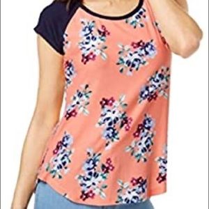 Women’s Floral Baseball T-shirt